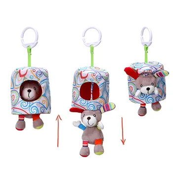 

2019Baby Rattles Mobiles Toddler Cute Cotton Baby Carriage Hanging Doll Little Animal Plaything Pendant Toy Hide and Seek Toys
