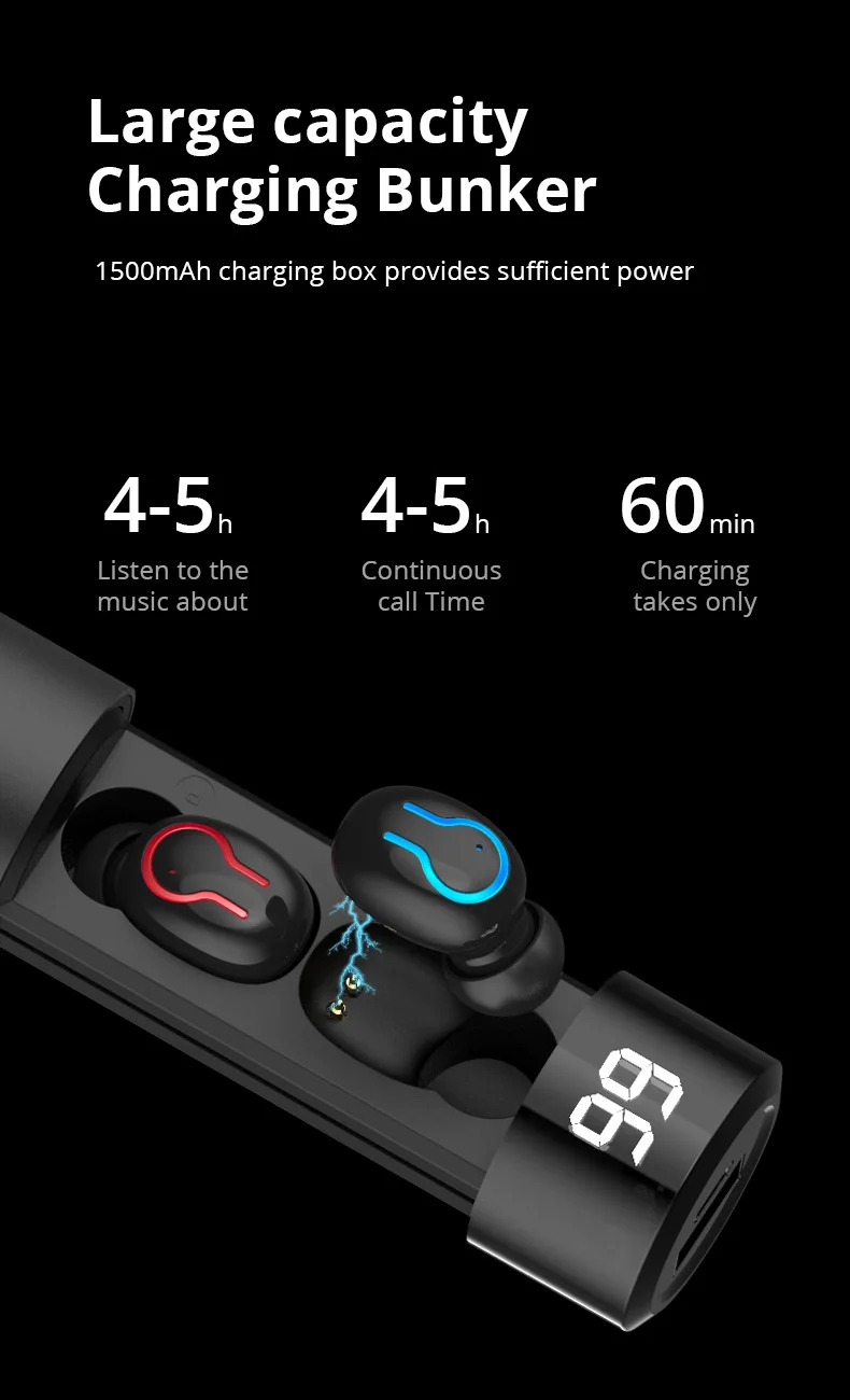 Q67 TWS Мини Bluetooth наушники 5,0 беспроводные наушники 3D стерео с двойной микрофон спортивные водонепроницаемые наушники Автоматическое Сопряжение гарнитура