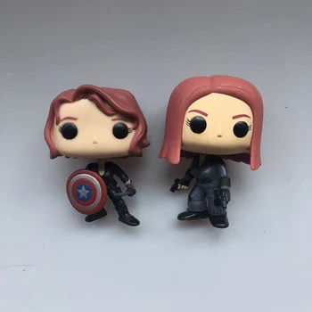 

Original Funko pop Secondhand Marvel: Black Widow Captain Shield Vinyl Action Figure Collectible Model Loose Toy No Box