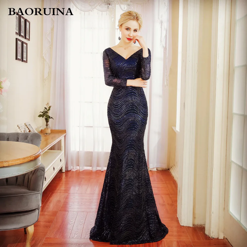 Dubai Robe De Soiree Luxury Long Sleeve Evening