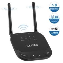 VIKEFON 80 м длинный Rang CSR8675 3 в 1 Bluetooth 5,0 аудио приемник передатчик обход Поддержка Aptx& HD& LL переключатель беспроводной адаптер