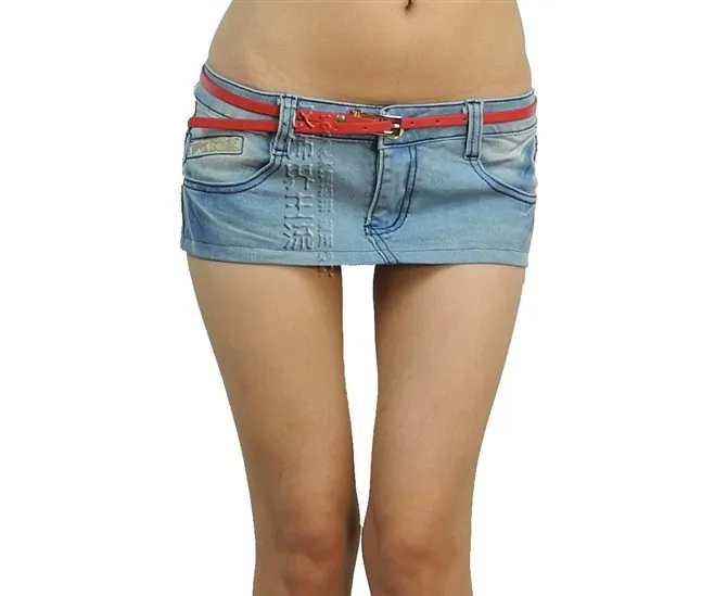 Lutun 16 ultra short denim skirt b small short skirt a sexy skirt step
