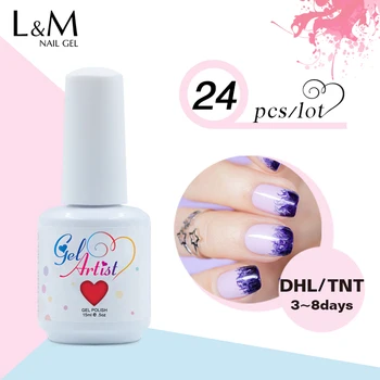 

free shipping 24pcs Gelartist Brand nail Supplier china nail supplier gel polish Uv Manicure gel nail polish