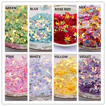 

50g/lot PVC Sequins 10mm Flower With 1 Center Hole Plum Blossom Cup Loose Sequins 10 AB Golden Brilliant Colors Available