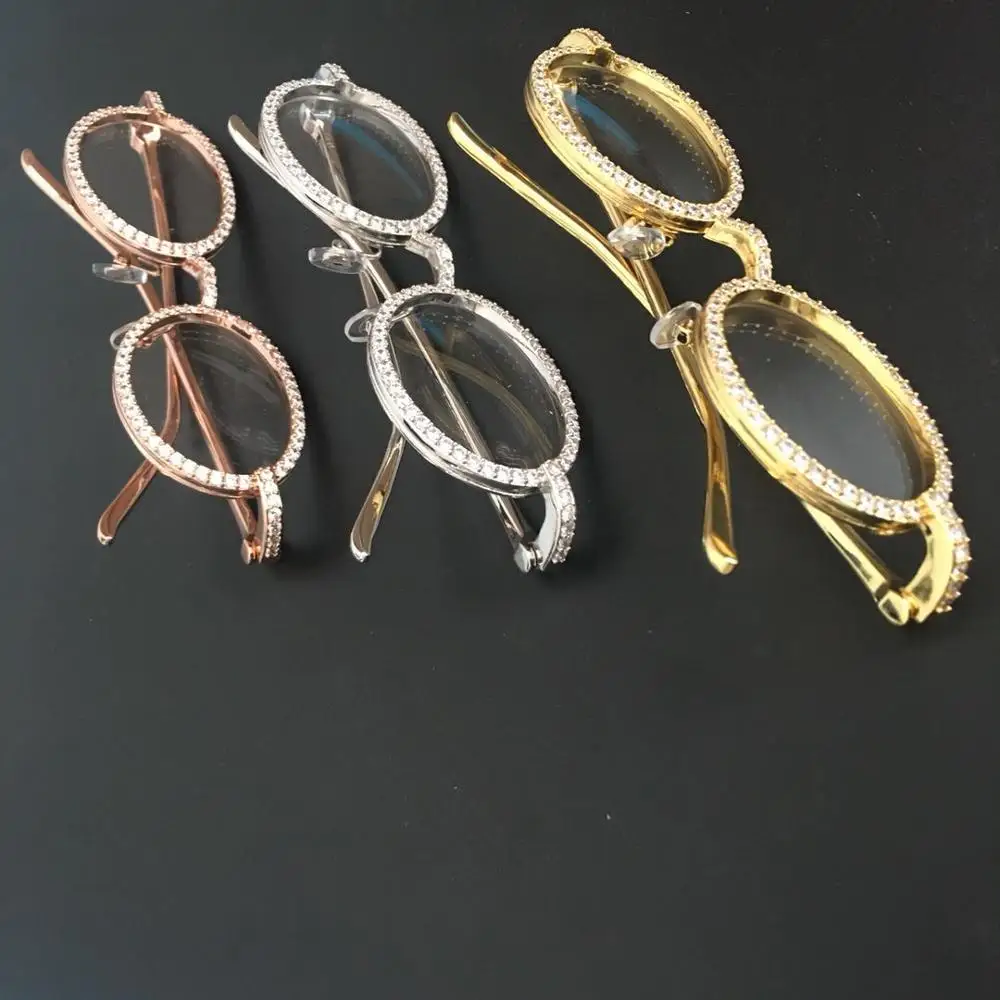

Iced out gold plating glasses