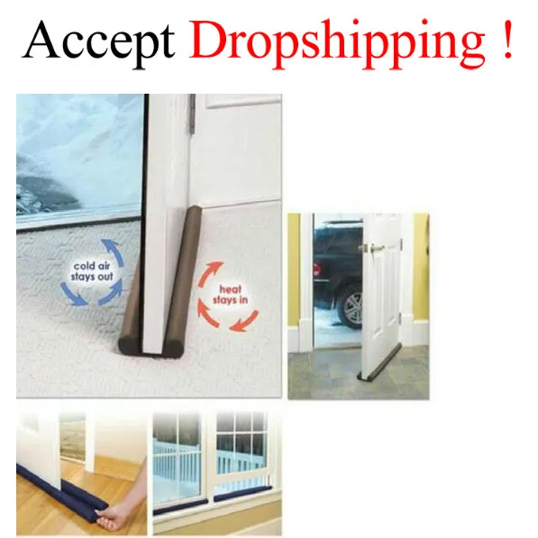 

Useful Tools Coffee Color Twin Door Draft Dodger Guard Stopper Energy Save Doorstop Protector Doorstop Room Damage Safe For Kids