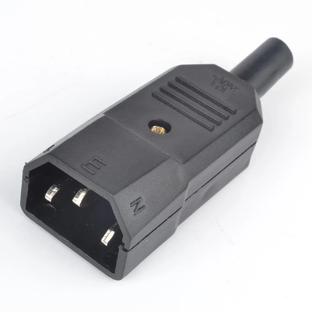 10А 250В черный IEC C13 штекер Rewirable разъем питания 3 pin ac Розетка|c13 iec|socket asocket iec |