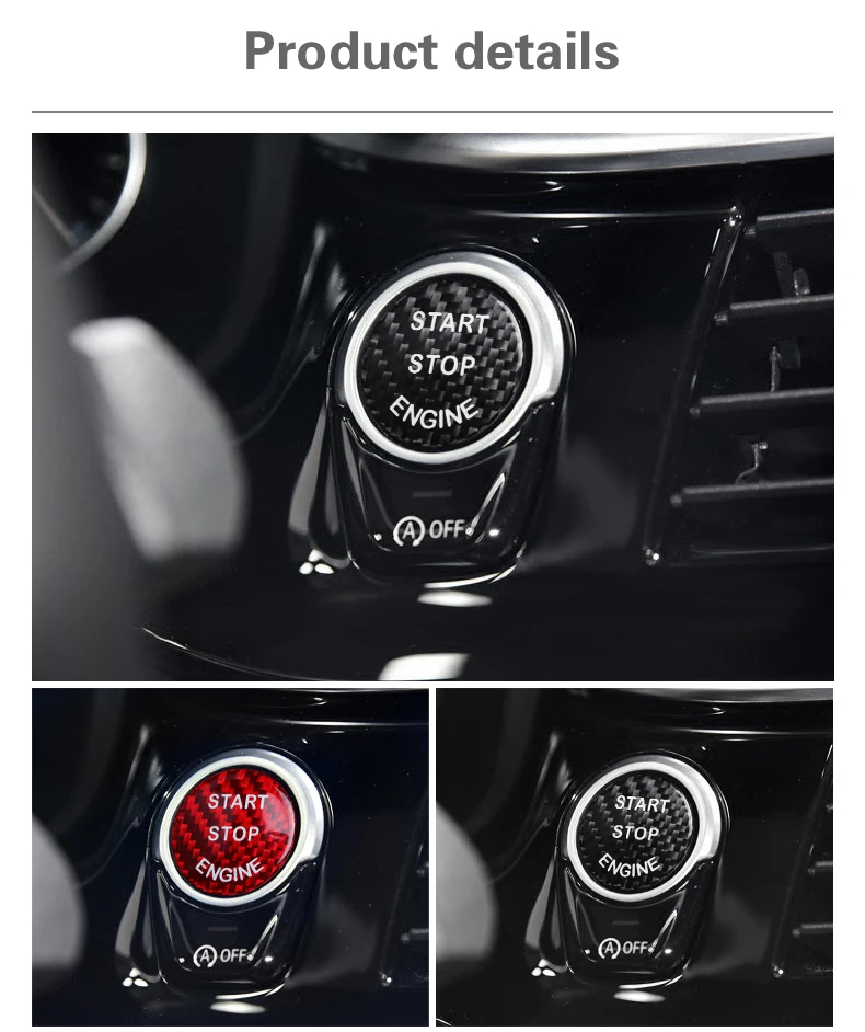 Углеродное волокно Стикеры двигателя автомобиля кнопка старт/стоп Декор крышки для bmw e90 e46 e39 e36 e60 f30 f10 e87 e53 e70 g30 X5 5 серии