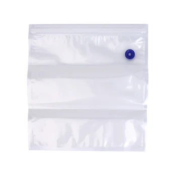 

5pcs Kitchen Fresh-keeping Reusable Vacuum Bag Zipper Food Storage Bags27x29CM