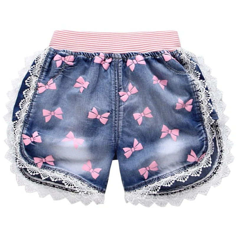 

2 styles Baby girls shorts jeans cartoon summer cotton children's shorts kids denim shorts for girls clothes Z111