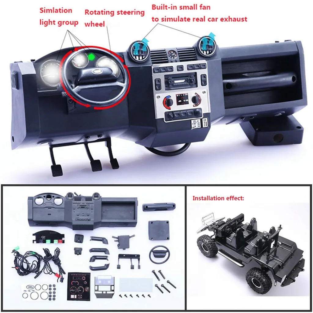 

USPS baby girl baby boy Simulation Car Center Console Organizer KIT For Traxxas TRX4 Land Rover 2019 drop shipping gift