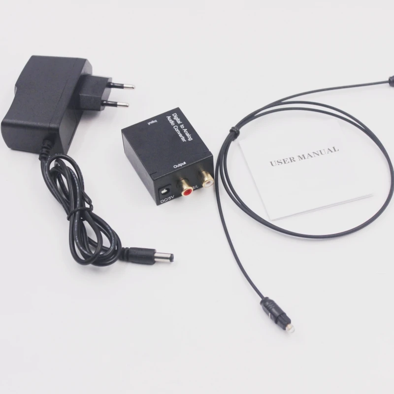 

Digital to Analog Audio Converter Adapter Digital Optical Fiber Coaxial Toslink SPDIF To RCA For TV Set-top Boxes DVD Amplifier