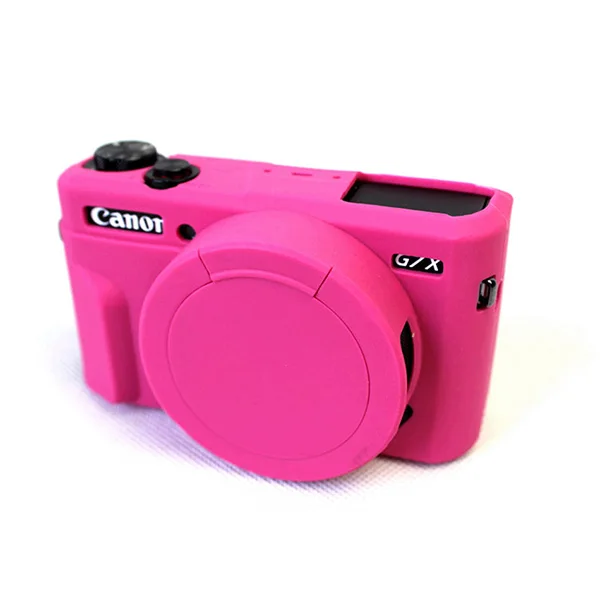 Силиконовый резиновый чехол для камеры Canon Powershot G7X Mark 2 G7X MarkII G7X II G7X2 G7XII - Цвет: Rose Red
