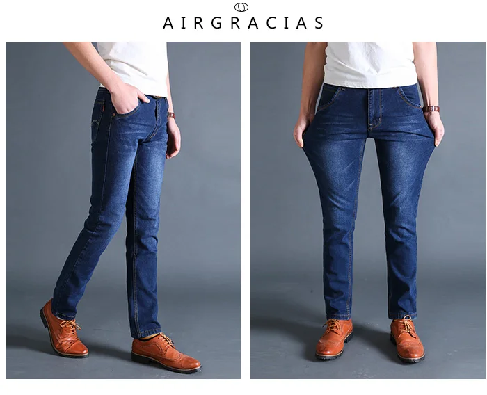 AIRGRACIAS, мужские джинсы, эластичные, горячая Распродажа, прямые, длинные брюки, брюки, хлопок, джинсы, мужские,, весна, новая мода, мужские джинсы