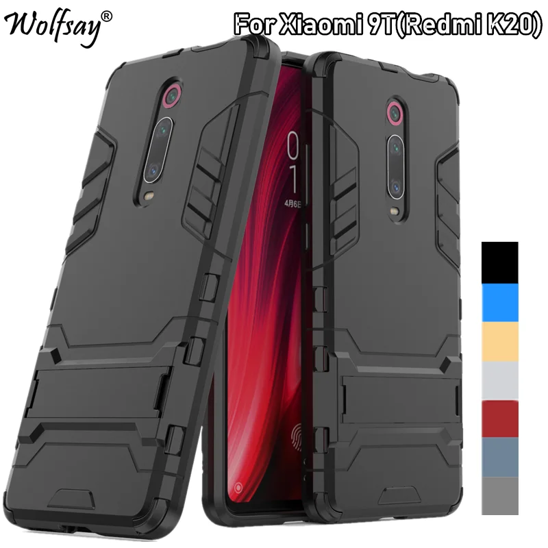 Cover Xiaomi Mi 9T Case 6.39" Shockproof Hybrid Stand Silicone Armor Back Case For Xiaomi Mi 9T Cover Case on Xiaomi Mi9T Mi 9 T