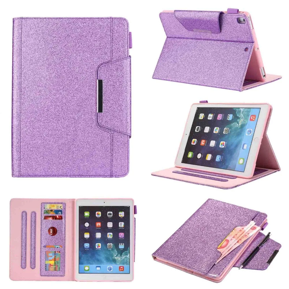 

For iPad Air Tablet Case Luxury Portfolio Bag Cases PU Leather Soft TPU Shell Auto Sleep Wake up Smart Cover for iPad Air Coque