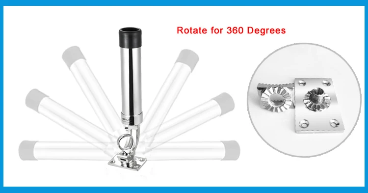 Регулируемая съемная палубная крепление SS 316 подставка для удочки держатель полюса кронштейн поддержка для лодки и рыбалка на яхте