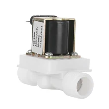 1 шт. пластиковый электромагнитный клапан 12 в 24 В 220 В Электрический магнитный клапан управления водой переключатель нормально закрытый 1/" электрическое оборудование