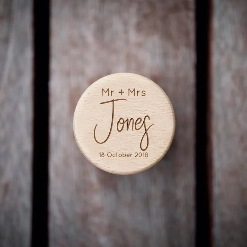 

Wedding Personalized Wooden Ring Bearer Box Custom Mr Mrs Surname Date Ring Box Rustic Wedding Decor Country Wedding Decoration