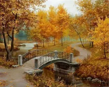 

diamond mosaic landscape of Autumn Trees diamond embroidery nature diamond art needlepoint rhinestones painting