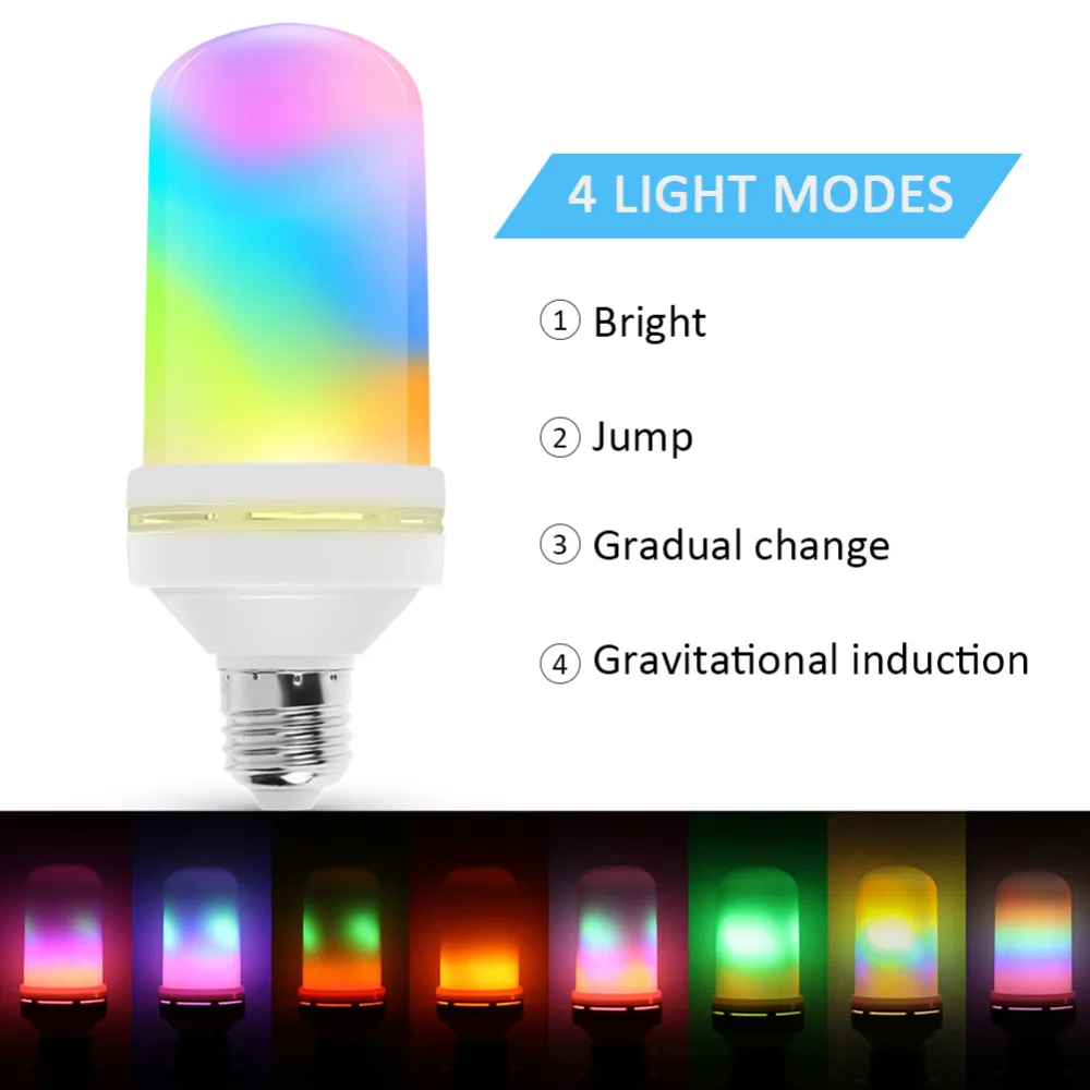 

Gravity Sensor Flame Lights E27 Flame Effect Light Bulb Emulation Decor Flickering Fire Emulation Party Decoration Lamp