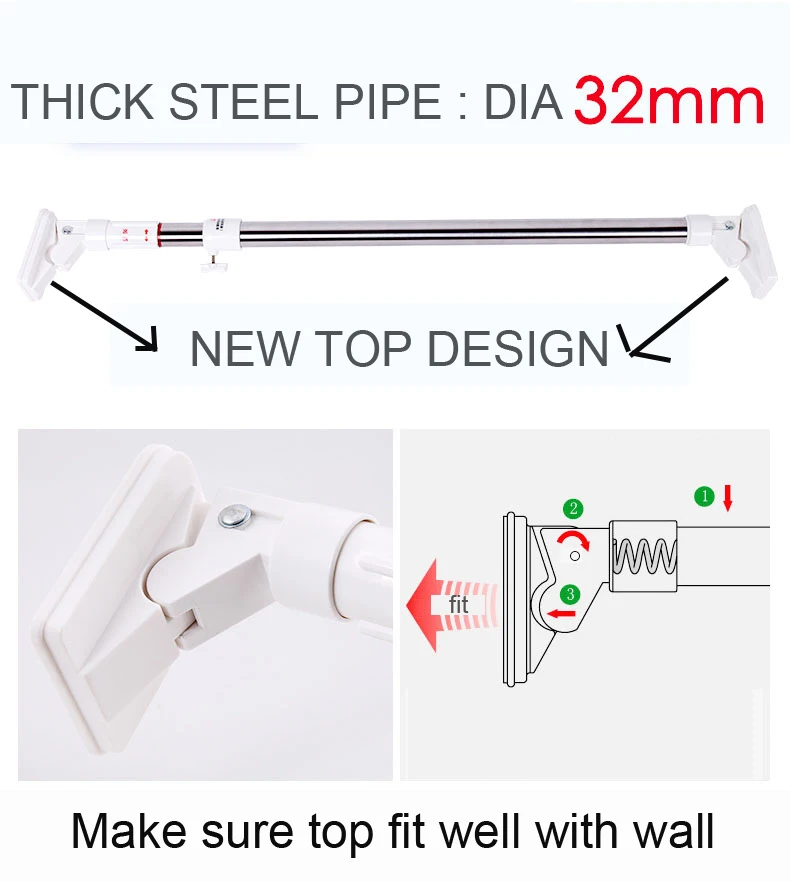 Large Extension Curtain Rod Adjustable (12)