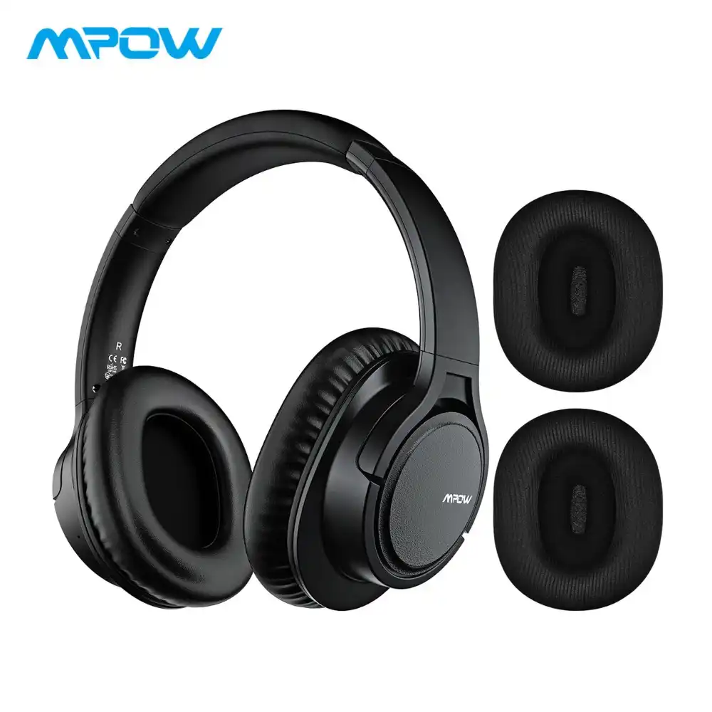 Mpow H7 Plus Super Soft Large Earmuffs Wireless Headphones Aptx Noise Cancelling Headphones With Mic Extra Earmuffs Carrying Bag Bluetooth Earphones Headphones Aliexpress