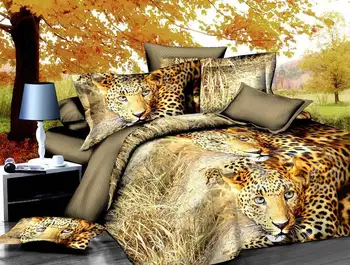 

Reactive Printing Bedding Set Super Soft Cotton Duvet Cover Flat Sheet Pillowcase Comforter Bed Set Queen Size