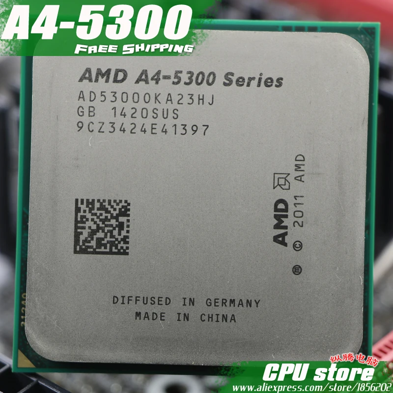 Free shipping AMD A4 5300 Dual core FM2 3.4GHz 2MB 65W CPU processor ...