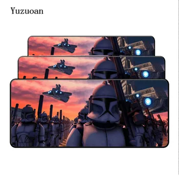 

Yuzuoan Large Laptop Gaming Mouse Pads Locking Edge Star War Mouse pad Mat for LOL Dota2 CS GO Mouse Mice Pad for Game Player
