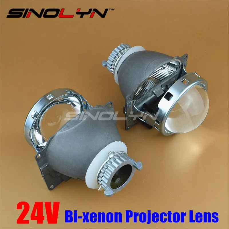 SINOLYN 3 0 дюймов 24 В HID Bi xenon автомобильный проектор Объектив Q5 Металл для автомобиля