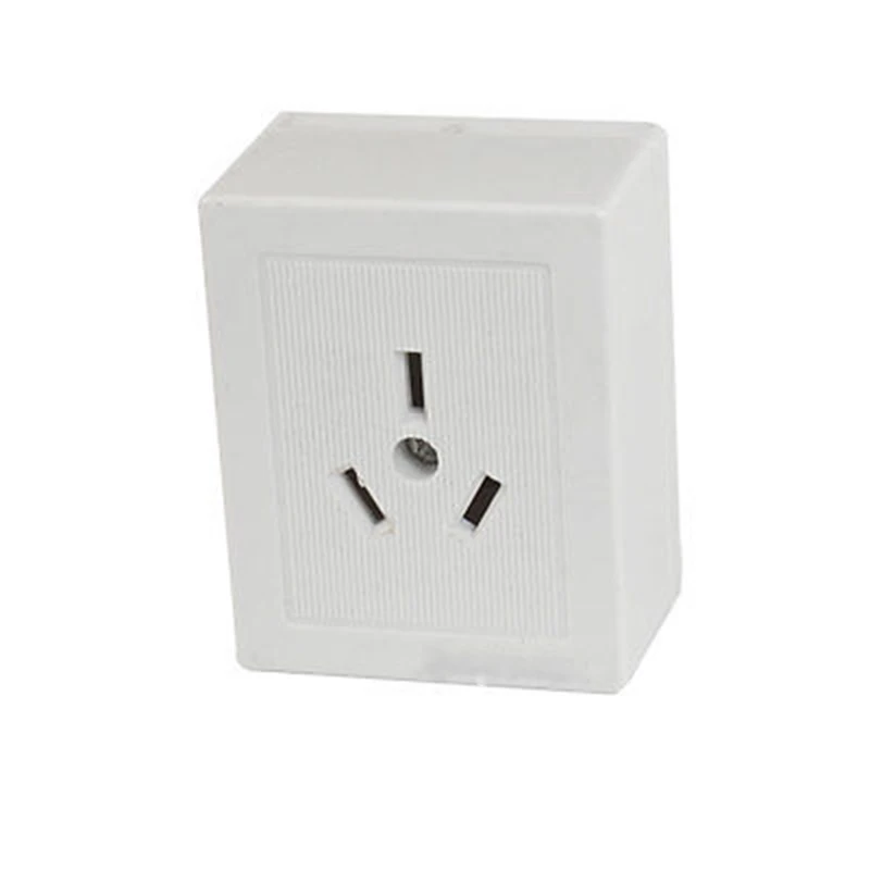 

AC 250V 10A 3 Pins AU White PLastic Wall Plate Power Socket