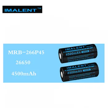 

2pcs IMALENT 26650 4500mah MRB-266P45 3.7v li-ion rechargeable battery high performance for high drain LED flashlights