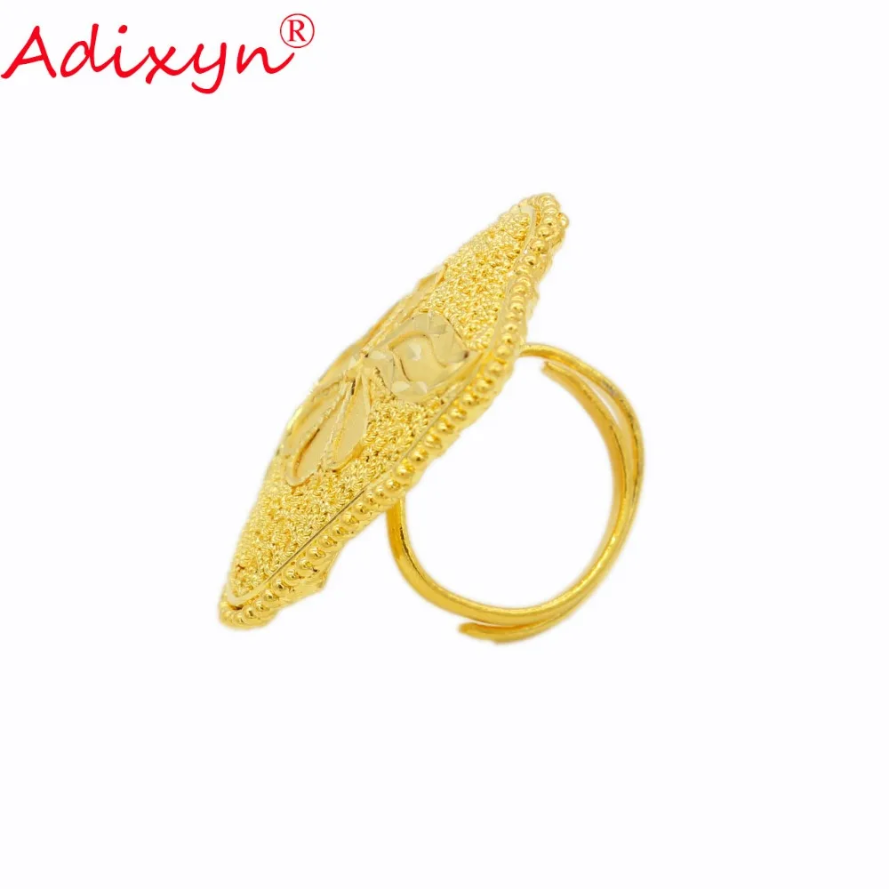 Adixyn India Plus широкое кольцо для женщин/девочек подростков золотой цвет модные