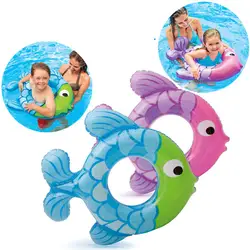 Детские Мультяшные рыбные надувной плавательный круг детские пляжные игрушки плавающая талия плавание 3-8 лет