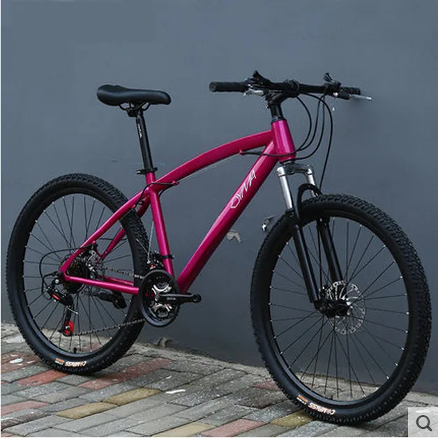 x-передний бренд 21 24 27 скорость 26 ''Цвет углеродистая сталь Демпфирование горный велосипед mtb bicicleta дисковый тормоз велосипед - Цвет: rose