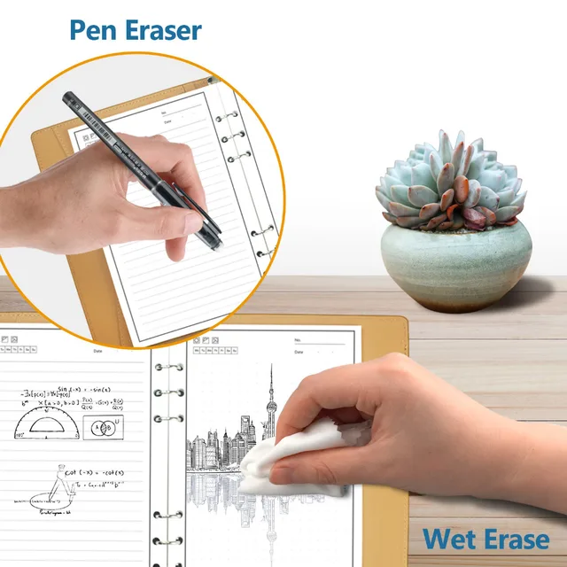 Newyes Smart Reusable Erasable Notebook Microwave Wave Cloud Erase Notepad Note Pad Lined With Pen pocketbook Dropshipping