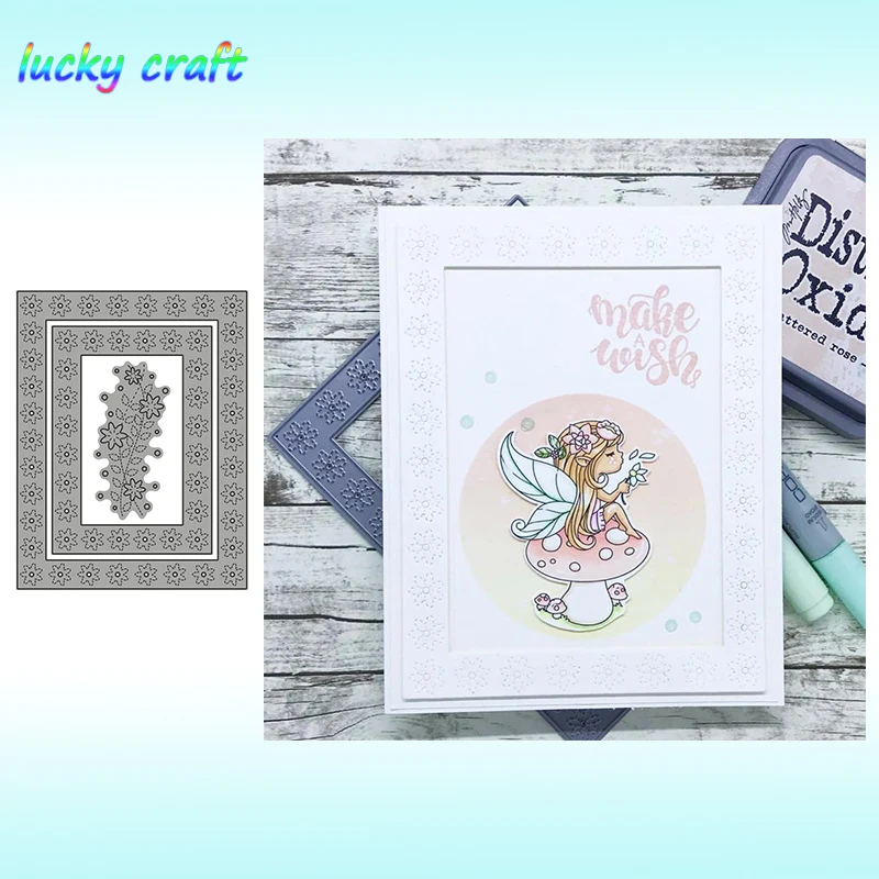 

Luck YCraft Snowflake Print Frame Metal Cutting Dies for DIY Scrapbooking Embossing Paper Cards Making Crafts Dies Cut New 2019
