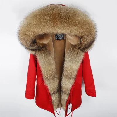 Для женщин Зимняя парка с меховым капюшоном зимняя куртка женские парки натуральной пальто с мехом для женщин толстые мягкие внутри Abrigos де Piel Mujer - Цвет: color 20 long