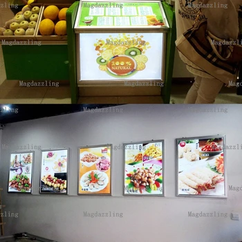 

Wall Mounted A2 Snap Frame LED Menu Advertising Light Boxes,Ultra Bright LED Menu Boards