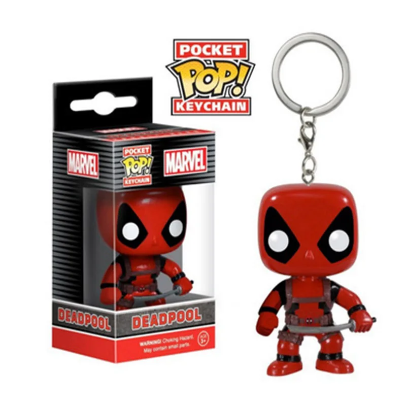 FUNKO POP Marvel Avengers Infinity War LOKI SPIDERMAN DEADPOOL BATMAN Keychain action Figure Collection Toys for children gift