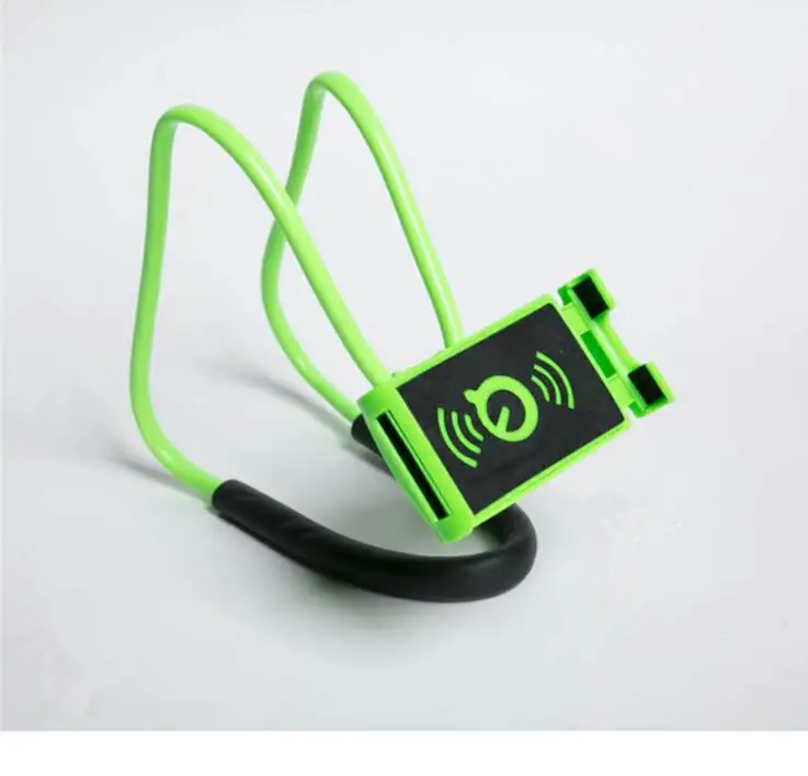360 Вращение гибкий, для сотового телефона селфи нашейный держатель стенд ленивый висит шеи подставки для телефона Подставка для планшета держатель для iPad, для Iphone - Цвет: Green