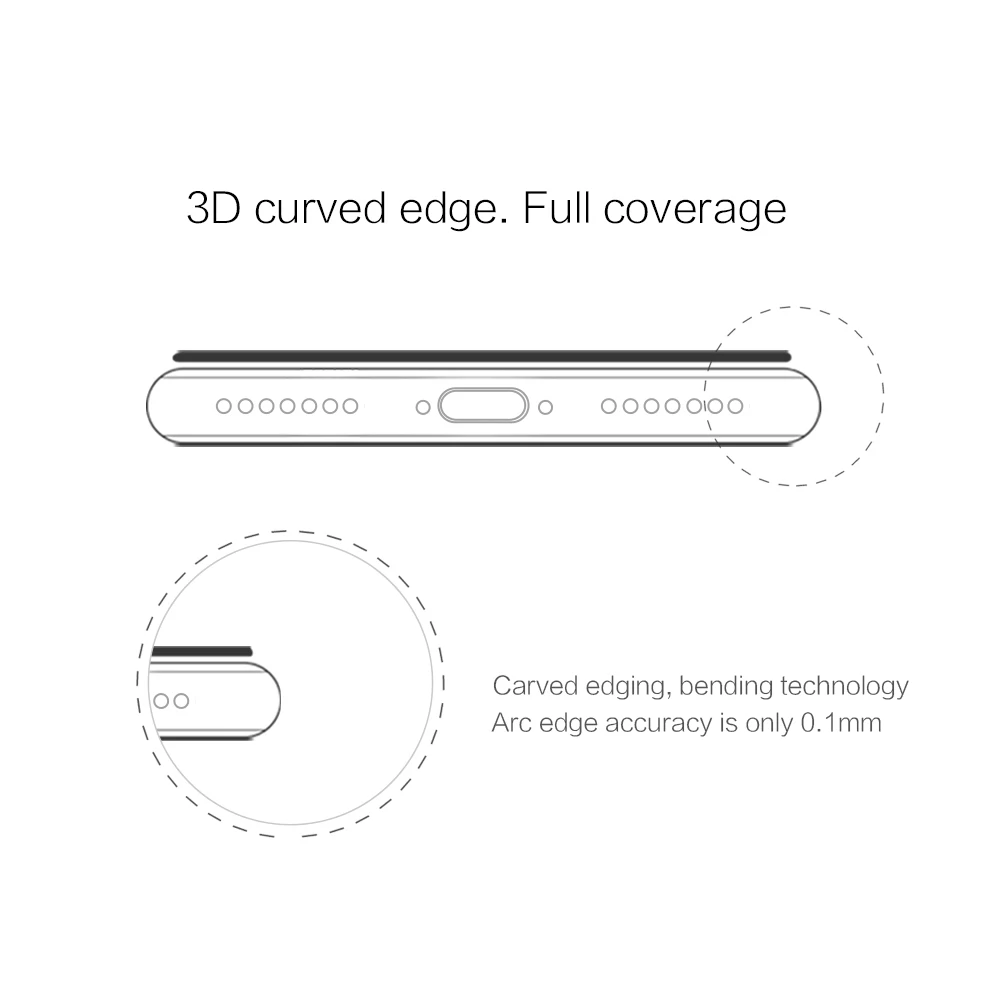  Nillkin Gehärtetem Glas Für iPhone Xs Max 65 ''3D CP + Max Volle Abdeckung Screen Protector sFor iP