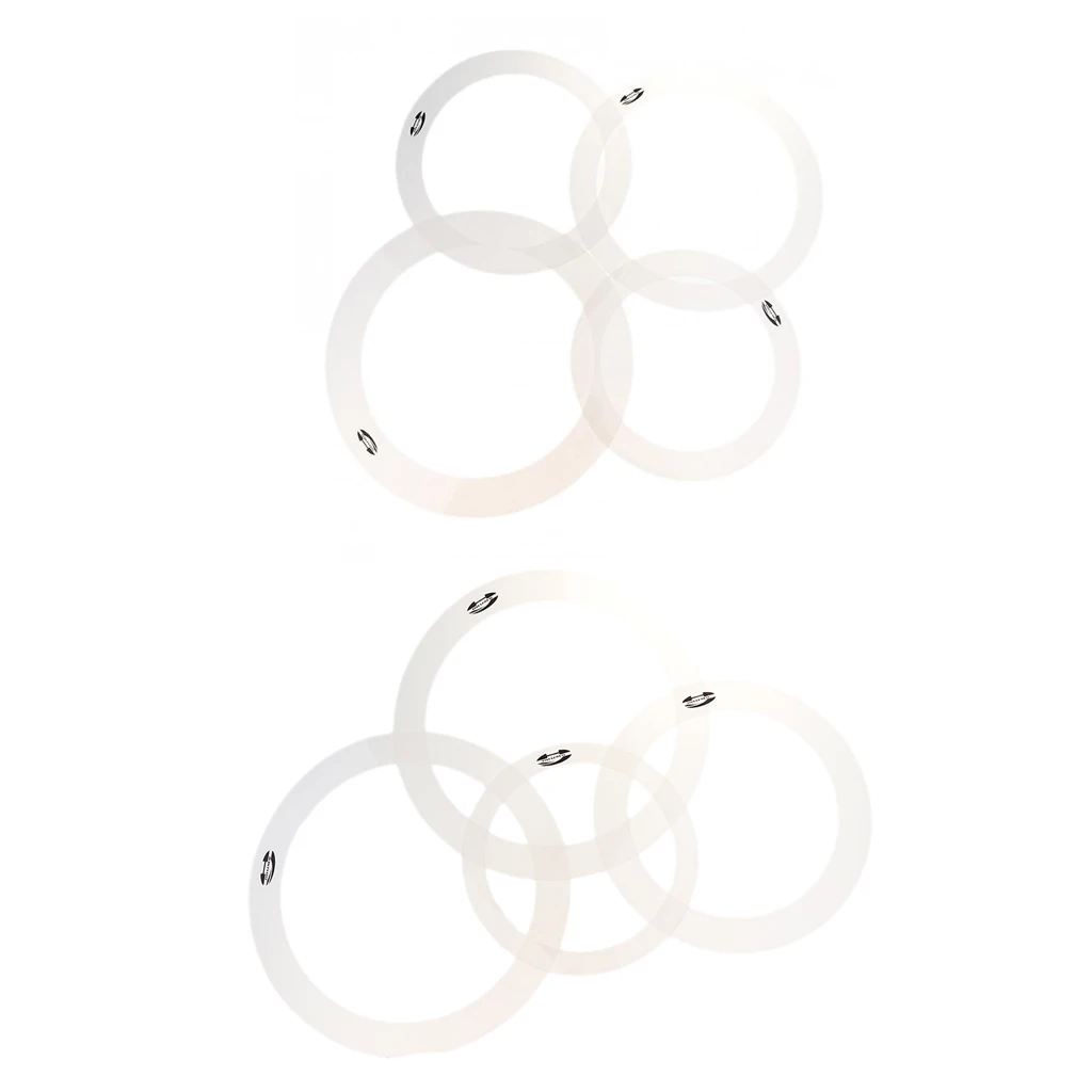 2 Packs PET Material Drum Muffler Dampening Tone Control Rings for Percussion Instrument