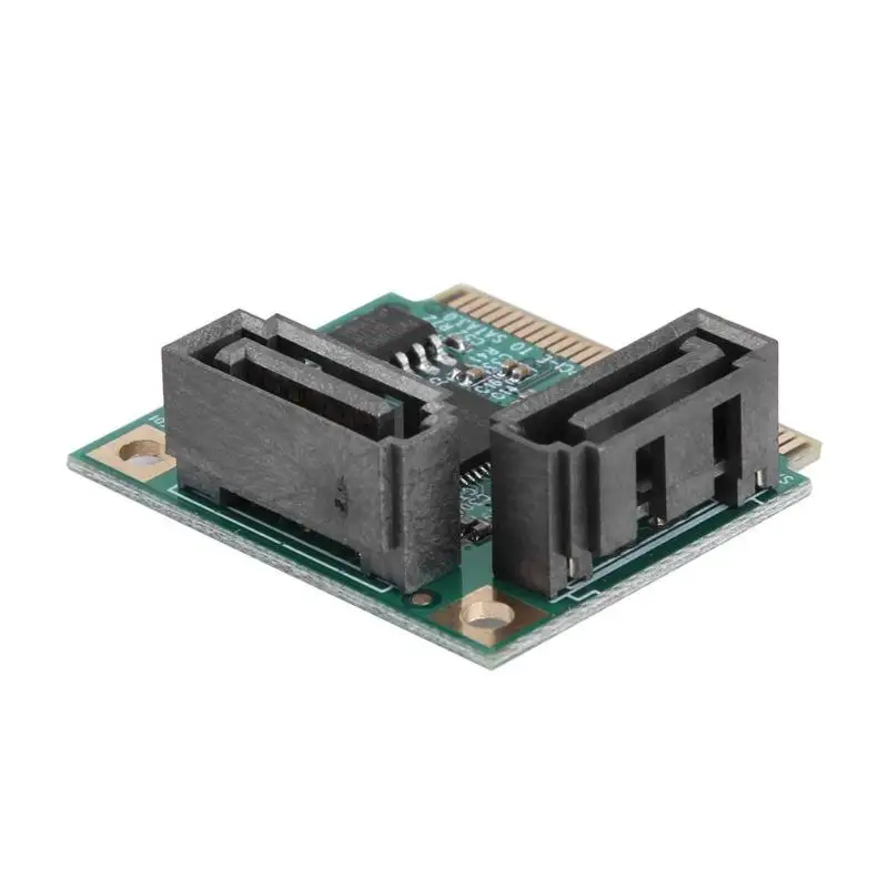 2 puertos de alta velocidad añadir en tarjetas Mini PCI-E PCI Express a SATA Cable 3,0 convertidor Tarjeta de extensión de disco duro los componentes de la computadora 2 puertos de alta velocidad añadir en tarjetas Mini PCI-E PCI Express a SATA Cable 3,0 convertidor Tarjeta de extensión de disco duro los componentes de la computadora