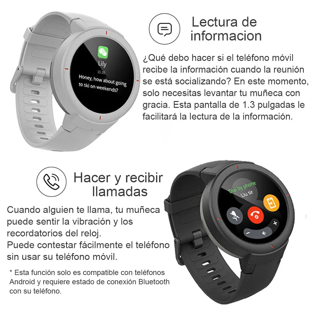 Amazfit Verge Смарт-часы мужские спортивные часы Lifte водонепроницаемый трекер сна фитнес-трекер ответ на вызов Push Message часы