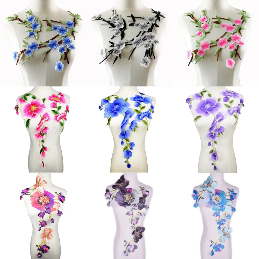 

Lace Fabric Trim Sew On Dress Clothing Applique Motif Blouse Sewing Accessory DIY Neckline Collar Costume Decoration Patches