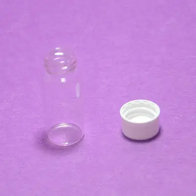 10ML 투명 시약 병, 샘플 페니실린 바이알, PP 나사 뚜껑 포함, 5 개/개