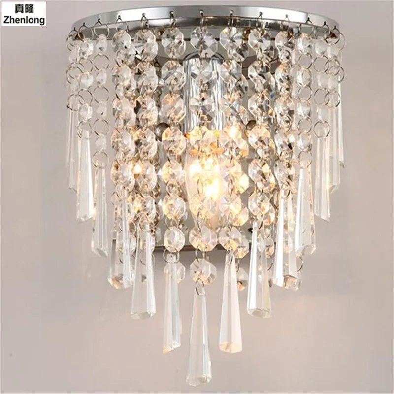 

Modern Art Decor Stainless Steel Plating LED Crystal Wall Light Lamp Bedroom Home Wall Sconce Lighting Engineering Hotel Lamp