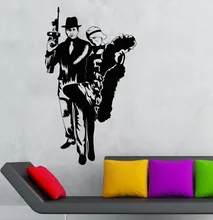 Wall Stickers Vinyl Decal Gangster Sexy Girl Mafia Gun